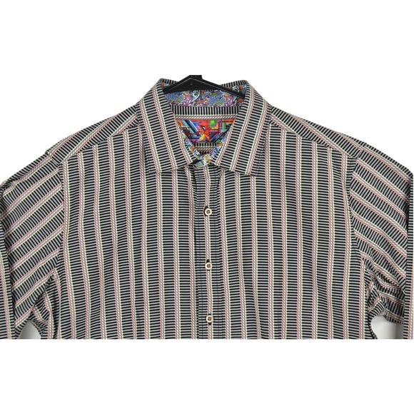 Robert Graham Shirt Men's XL Long Sleeve Classic Fit Casual Striped - Picture 2 of 12